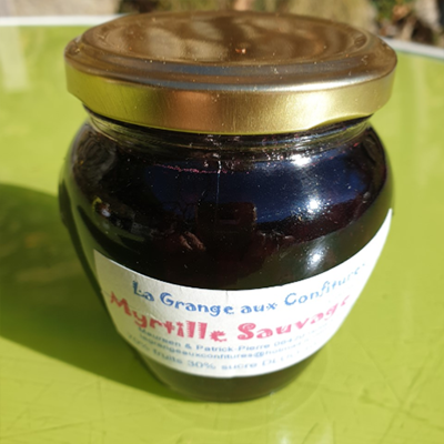 Confiture de myrtilles sauvage